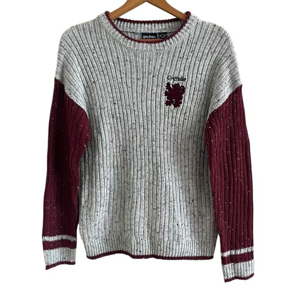 Harry Potter Gryffindor Ribbed Knit Pullover Sweater S Jumper Cosplay Quidditch - Picture 1 of 9